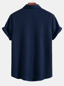 Camisa de botão de waffle
