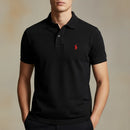Camisa Polo Bordado Preta