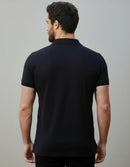 Camisa Polo Bordado Preta