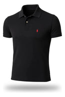 Camisa Polo Bordado Preta