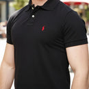 Camisa Polo Bordado Preta